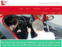 Tablet Screenshot of disabilitydrivinginstructors.com